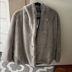 Oversized fuzzy jacket with hood - from Paris